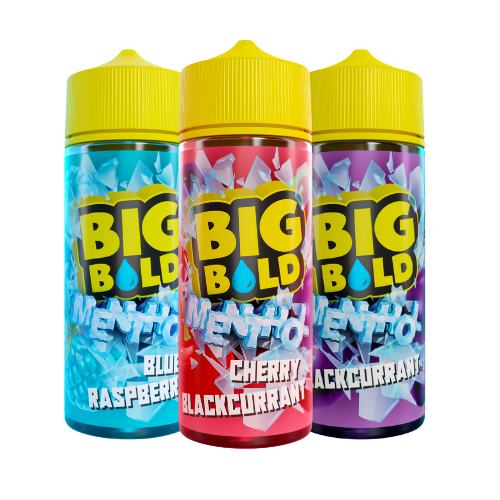 Menthol and Cherry Blackcurrant E-liquid by Big Bold – Retail by Irresistible Vapes, Vape pod retailer Rochester UK