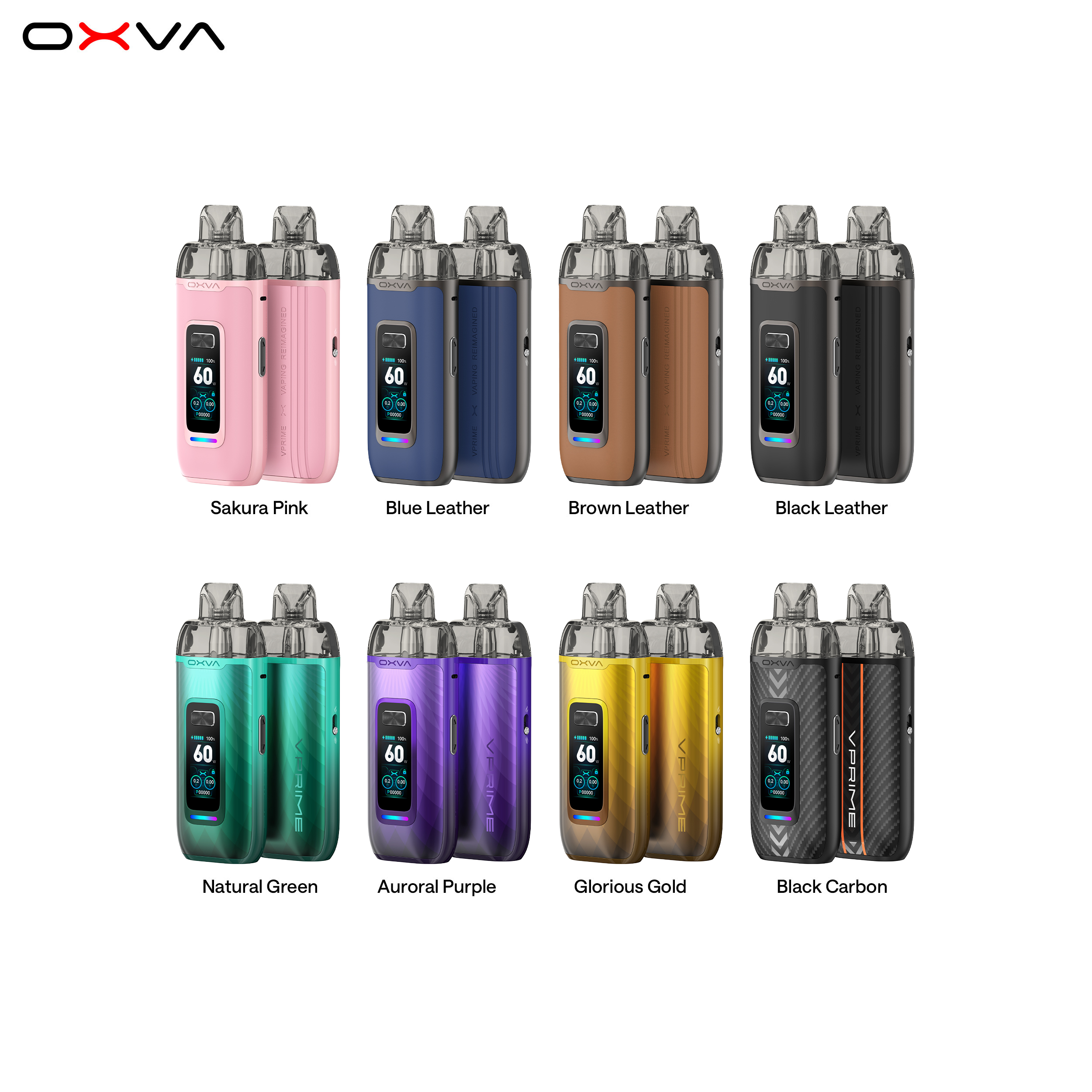 OXVA VPRIME Pod Kit in multiple colours by OXVA – Retail by Irresistible Vapes, Vape pod retailer Rochester UK
