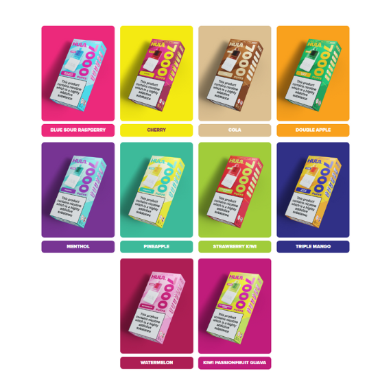 Hula 7000 Puff Vape System by Hula – Retail by Irresistible Vapes, Vape pod retailer Rochester UK